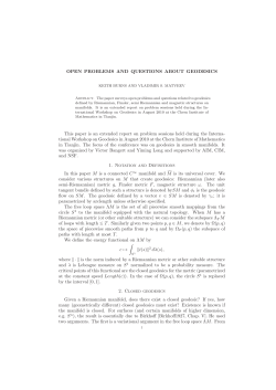 Open problems and questions about geodesics
