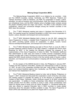 Mekong-Ganga Cooperation (MGC)