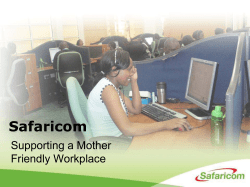 Safaricom:Supporting a mother friendly workplace