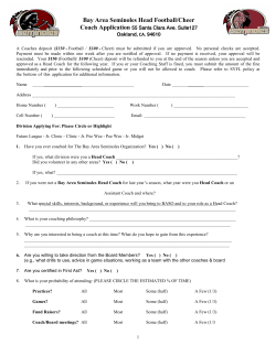 Coaches Application - Bay Area Seminoles