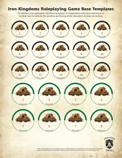 Iron Kingdoms Roleplaying Game Base Templates