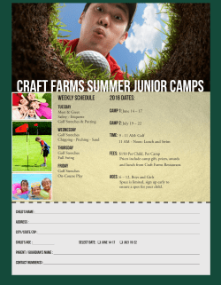 Craft farms Summer Junior Camps