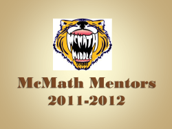 McMath Mentors 2009-2010