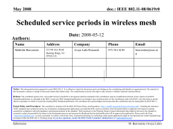 Scheduled Service Period: A MP with frames buffered