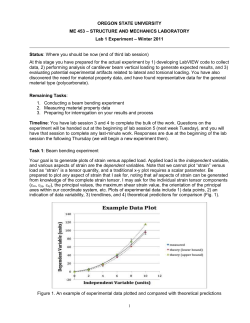 Timeline: You have lab session 3 and 4 to complete the