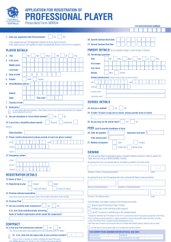 professional player - Football Federation Victoria