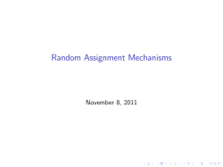 Random Assignment Mechanisms