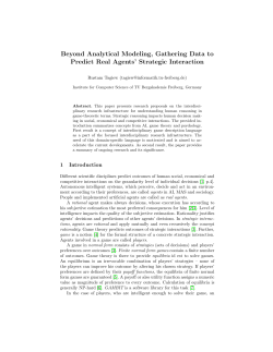 Beyond Analytical Modeling, Gathering Data to Predict Real Agents