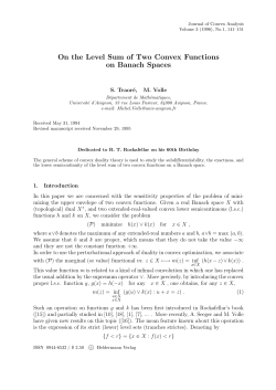 On the Level Sum of Two Convex Functions on Banach Spaces