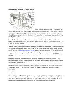 Hosting A Super `Big Game` Party On A Budget Big brands are