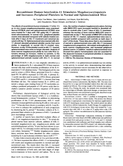 Recombinant Human Interleukin-1 1 Stimulates