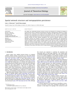Spatial network structure and metapopulation