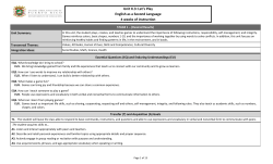 Unit K.3: Let`s Play English as a Second Language 4 weeks of