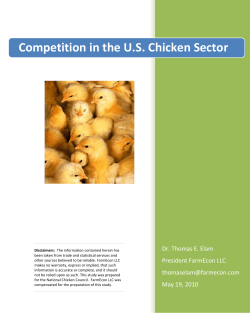 Competition in the US Chicken Sector
