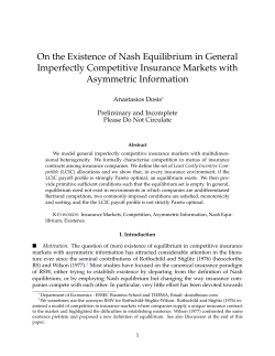 On the Existence of Nash Equilibrium in General Imperfectly