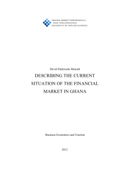 describing the current situation of the financial market in