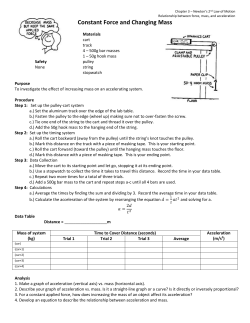 Constant Mass and Changing Force