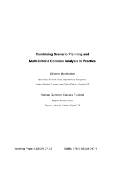 Combining Scenario Planning and Multi