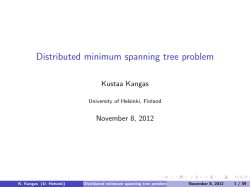 Distributed minimum spanning tree problem