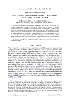 Monopolistic Competition: Beyond the Constant Elasticity of