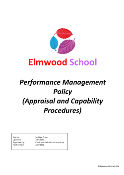 Teacher Appraisal and Capability