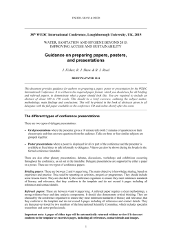 Preparing a briefing or refereed paper