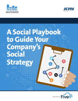 A Social Playbook to Guide Your Company`s Social Strategy
