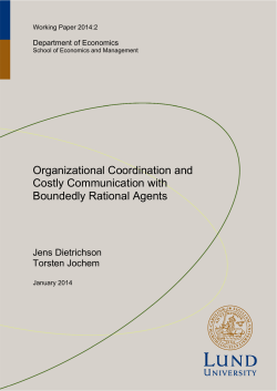 Organizational Coordination and Costly Communication with
