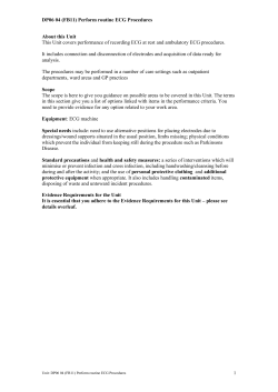 Perform routine ECG procedures