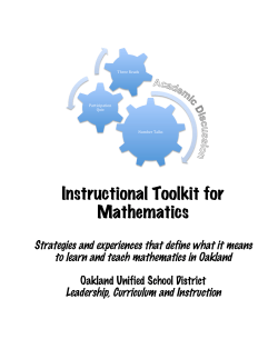Instructional Toolkit for Mathematics