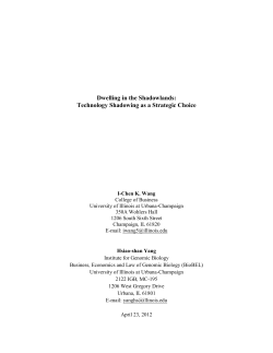 Technology Shadowing as a Strategic Choice