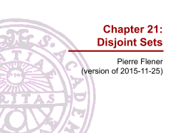 Chapter 21: Disjoint Sets