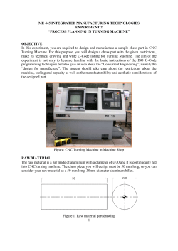 Process Planning in Turning Machine