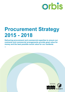Procurement Strategy 2015 - 2018