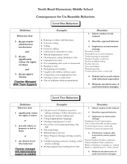 Procedures for Rule Violations at South Frederick