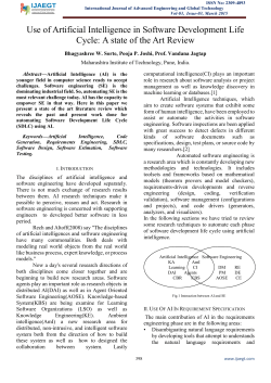 Use of Artificial Intelligence in Software Development Life Cycle: A