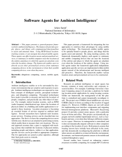 Software Agents for Ambient Intelligence