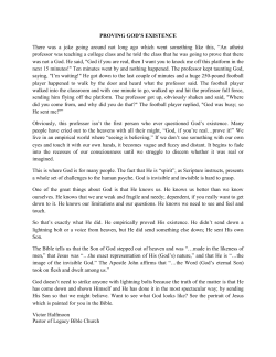 Proving God Exists - Legacy Bible Church