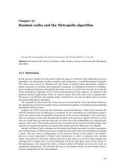 Random walks and the Metropolis algorithm
