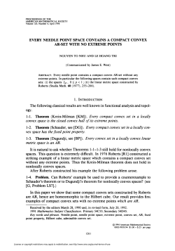 EVERY NEEDLE POINT SPACE CONTAINS A COMPACT CONVEX