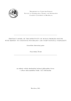 Abstract model of the effectivity of human problem solving with