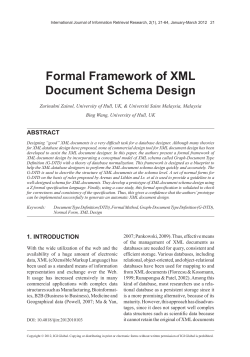 Formal Framework of XML Document Schema
