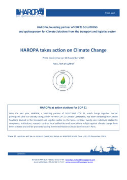 HAROPA takes action on Climate Change