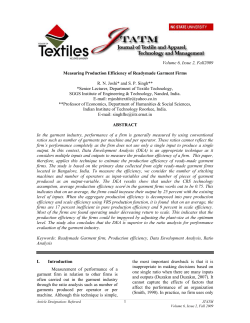 Measuring Production Efficiency of Readymade Garment Firms