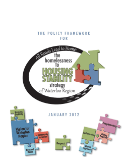 Policy Framework - Region of Waterloo Community Services