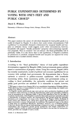 Public Expenditures Determined by Voting with