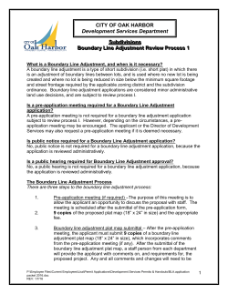 Boundary Line Adjustment