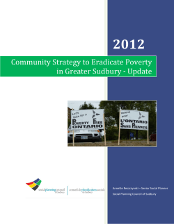 Community Strategy to Eradicate Poverty in Greater Sudbury