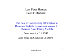 Hansen-Richard and the Stochastic Discount Factor