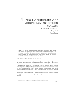 singular perturbations of markov chains and decision processes